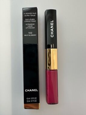 NEW CHANEL Le Rouge Duo Ultra Tenue 102 Milky Blueberry Longwear Lip Color